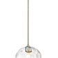 Z-Lite Chloe 10" 1-Light Brushed Nickel Pendant Light With Clear Glass Shade