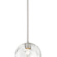 Z-Lite Chloe 10" 1-Light Brushed Nickel Pendant Light With Clear Glass Shade