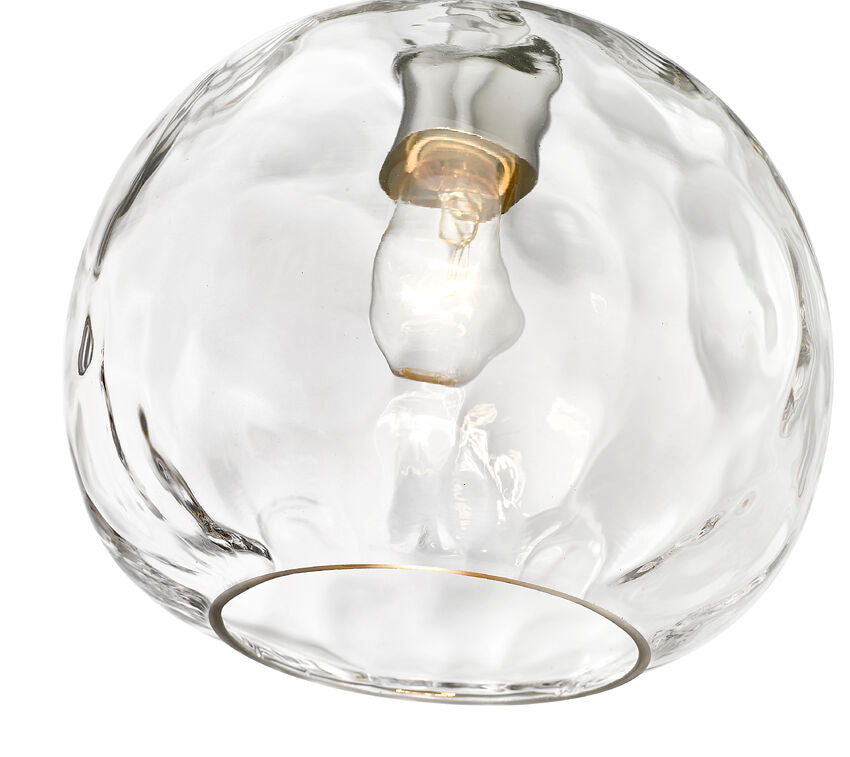 Z-Lite Chloe 10" 1-Light Brushed Nickel Pendant Light With Clear Glass Shade