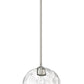 Z-Lite Chloe 10" 1-Light Brushed Nickel Pendant Light With Clear Glass Shade