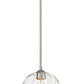 Z-Lite Chloe 10" 1-Light Brushed Nickel Pendant Light With Clear Glass Shade