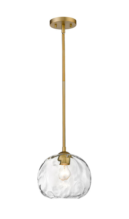 Z-Lite Chloe 10" 1-Light Olde Brass Pendant Light With Clear Glass Shade
