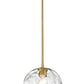 Z-Lite Chloe 10" 1-Light Olde Brass Pendant Light With Clear Glass Shade