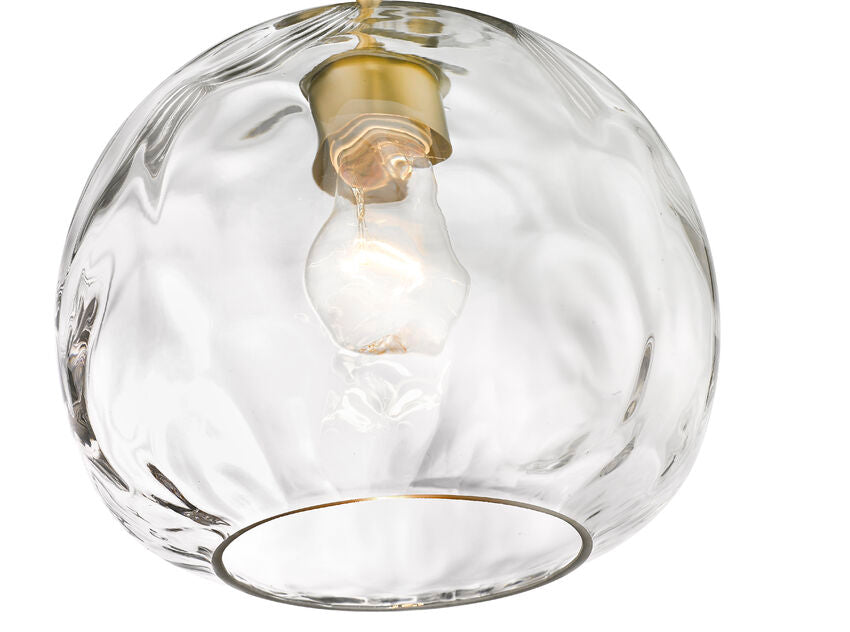 Z-Lite Chloe 10" 1-Light Olde Brass Pendant Light With Clear Glass Shade