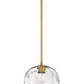 Z-Lite Chloe 10" 1-Light Olde Brass Pendant Light With Clear Glass Shade