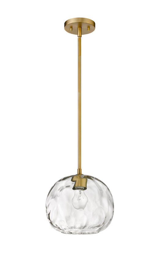 Z-Lite Chloe 10" 1-Light Olde Brass Pendant Light With Clear Glass Shade