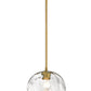 Z-Lite Chloe 10" 1-Light Olde Brass Pendant Light With Clear Glass Shade