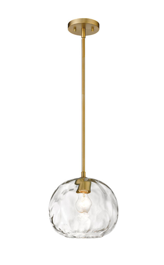 Z-Lite Chloe 10" 1-Light Olde Brass Pendant Light With Clear Glass Shade