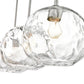 Z-Lite Chloe 10" 3-Light Brushed Nickel Island Light With Clear Glass Shade