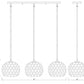 Z-Lite Chloe 10" 3-Light Brushed Nickel Island Light With Clear Glass Shade