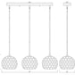 Z-Lite Chloe 10" 3-Light Matte Black Clear Glass Shade Linear Chandelier
