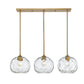 Z-Lite Chloe 10" 3-Light Olde Brass Island Light With Clear Glass Shade
