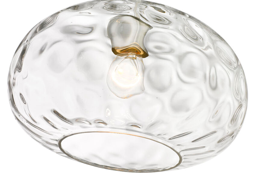 Z-Lite Chloe 14" 1-Light Brushed Nickel Pendant Light With Clear Glass Shade