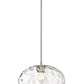 Z-Lite Chloe 14" 1-Light Brushed Nickel Pendant Light With Clear Glass Shade
