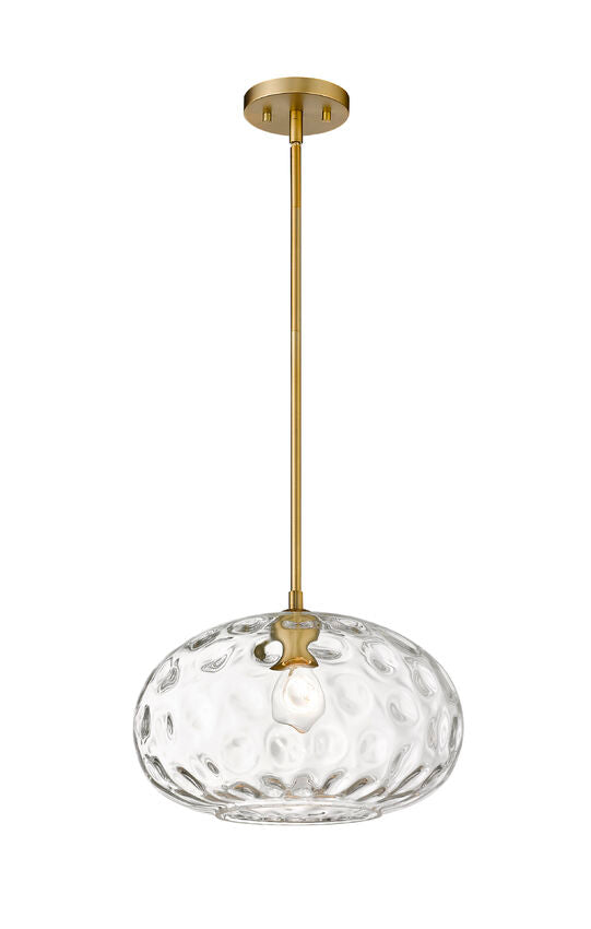 Z-Lite Chloe 14" 1-Light Olde Brass Pendant Light With Clear Glass Shade