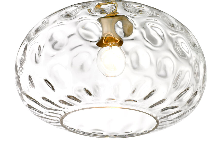 Z-Lite Chloe 14" 1-Light Olde Brass Pendant Light With Clear Glass Shade
