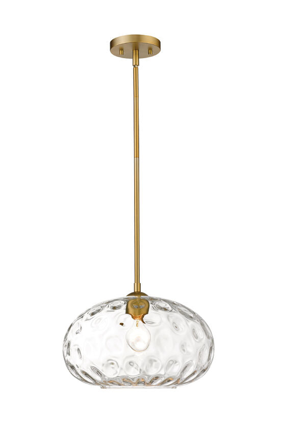 Z-Lite Chloe 14" 1-Light Olde Brass Pendant Light With Clear Glass Shade