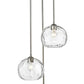 Z-Lite Chloe 20" 3-Light Brushed Nickel Pendant Light With Clear Glass Shade
