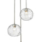 Z-Lite Chloe 20" 3-Light Brushed Nickel Pendant Light With Clear Glass Shade