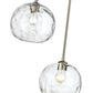 Z-Lite Chloe 20" 3-Light Brushed Nickel Pendant Light With Clear Glass Shade