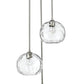 Z-Lite Chloe 20" 3-Light Brushed Nickel Pendant Light With Clear Glass Shade