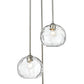 Z-Lite Chloe 20" 3-Light Brushed Nickel Pendant Light With Clear Glass Shade