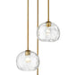 Z-Lite Chloe 20" 3-Light Olde Brass Pendant Light With Clear Glass Shade