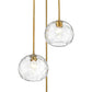 Z-Lite Chloe 20" 3-Light Olde Brass Pendant Light With Clear Glass Shade