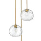 Z-Lite Chloe 20" 3-Light Olde Brass Pendant Light With Clear Glass Shade