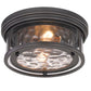 Z-Lite Clarion 12" 2-Light Bronze Flush Mount Lighting With Inner Clear Water and Outer Clear Shade