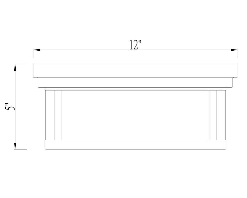 Z-Lite Clarion 12" 2-Light Bronze Flush Mount Lighting With Inner Clear Water and Outer Clear Shade