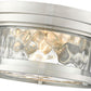 Z-Lite Clarion 12" 2-Light Brushed Nickel Flush Mount Lighting With Inner Clear Water and Outer Clear Shade