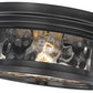 Z-Lite Clarion 12" 2-Light Matte Black Flush Mount Lighting With Inner Clear Water and Outer Clear Shade