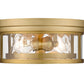 Z-Lite Clarion 12" 2-Light Olde Brass Flush Mount Lighting With Inner Clear Water and Outer Clear Shade