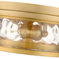 Z-Lite Clarion 12" 2-Light Olde Brass Flush Mount Lighting With Inner Clear Water and Outer Clear Shade