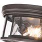 Z-Lite Clarion 16" 3-Light Bronze Flush Mount Lighting With Inner Clear Water and Outer Clear Shade