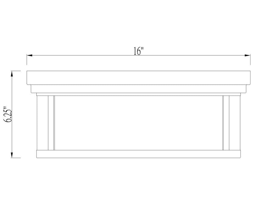 Z-Lite Clarion 16" 3-Light Bronze Flush Mount Lighting With Inner Clear Water and Outer Clear Shade