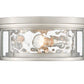 Z-Lite Clarion 16" 3-Light Brushed Nickel Flush Mount Lighting With Inner Clear Water and Outer Clear Shade