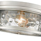 Z-Lite Clarion 16" 3-Light Brushed Nickel Flush Mount Lighting With Inner Clear Water and Outer Clear Shade