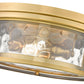 Z-Lite Clarion 16" 3-Light Rubbed Brass Flush Mount Lighting With Inner Clear Water and Outer Clear Shade