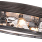 Z-Lite Clarion 21" 4-Light Bronze Flush Mount Lighting With Inner Clear Water and Outer Clear Shade