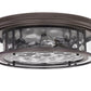 Z-Lite Clarion 21" 4-Light Bronze Flush Mount Lighting With Inner Clear Water and Outer Clear Shade