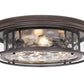 Z-Lite Clarion 21" 4-Light Bronze Flush Mount Lighting With Inner Clear Water and Outer Clear Shade