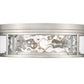 Z-Lite Clarion 21" 4-Light Brushed Nickel Flush Mount Lighting With Inner Clear Water and Outer Clear Shade