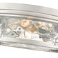 Z-Lite Clarion 21" 4-Light Brushed Nickel Flush Mount Lighting With Inner Clear Water and Outer Clear Shade