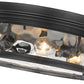 Z-Lite Clarion 21" 4-Light Matte Black Flush Mount Lighting With Inner Clear Water and Outer Clear Shade