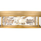 Z-Lite Clarion 21" 4-Light Olde Brass Flush Mount Lighting With Inner Clear Water and Outer Clear Shade