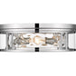 Z-Lite Clarion 21" 4-Light Polished Nickel Flush Mount Lighting With Inner Clear Water and Outer Clear Shade