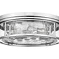 Z-Lite Clarion 21" 4-Light Polished Nickel Flush Mount Lighting With Inner Clear Water and Outer Clear Shade