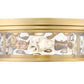 Z-Lite Clarion 21" 4-Light Rubbed Brass Flush Mount Lighting With Inner Clear Water and Outer Clear Shade